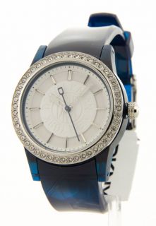 Donna Karan Womens Fashion Crystal Rubber Watch NY8106