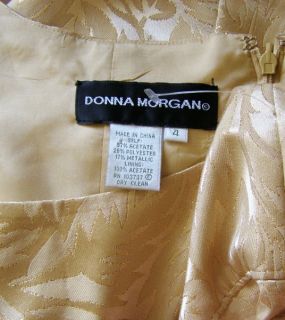 Donna Morgan Gold Brocade Metallic Empire Dress 4 New Party Evening