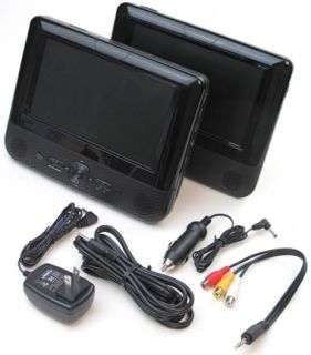 Impecca DVPDS720 7 Dual Screen Widescreen TFT LED Portable DVD Player