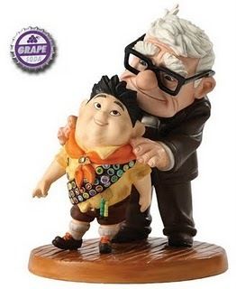 Disney WDCC Pixar UP Carl Fredricksen & Russell LE Figurine with Grape