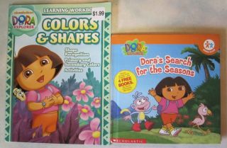 Book Workbook Lot of 4 Dora The Explorer Children Toddler Girls New
