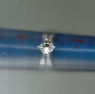 Ladies 1 carat solitare sterling silver ring size 8 Diamonique 