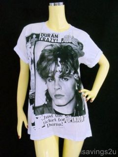 Duran Duran T Shirt John Taylor New Wave White s M or L