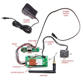 DIY Digital Wireless Wi Fi Module IP Internet Spy Camera Hidden Video