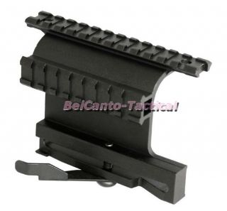 Tactical AK Saiga Style Dual Weaver Picatinny Rail Side Mount with