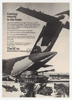 1976 USAF McDonnell Douglas YC 15 Aircraft Prototype Photo Ad