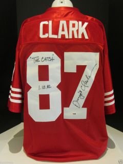 Dwight Clark 49ers Autographed Signed Jersey The Catch Inscription PSA