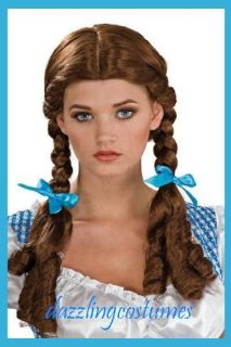 dorothy adult wig deluxe wizard of oz ringlets braids costume