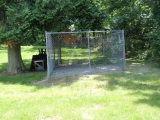 XLARGE CHAIN FENCE Kennel DOG PEN PANELS w. DOOR pickup only 16x10x6