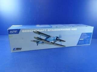 B5 E flite Beechcraft Staggerwing 480 ARF Electric R C RC Airplane Kit