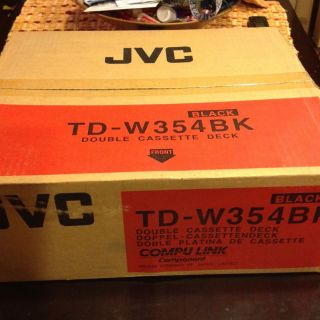 Double Cassette Deck JVC TD W354BK New in Box