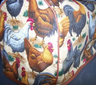 Chickens in Yard Quilted 4 Slice Toaster Cover New