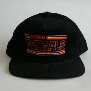   Bengals Rare Corduroy Vintage Snapback Cap Hat 8 90s Drew Pearson