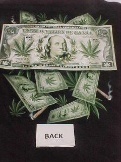 Marijuana Leaf Cannabis New T Shirt Dollar Bill 1 8