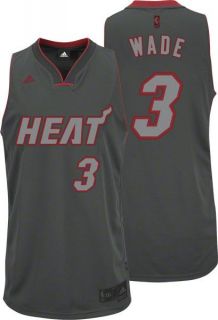 Dwyane Wade Miami Heat Graystone Adidas Swingman Jersey Mens s M