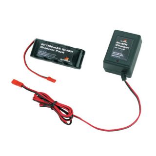 Dynamite 1100mAh 5 Cell 6V Flat Battery Pack & Charger DYN1432