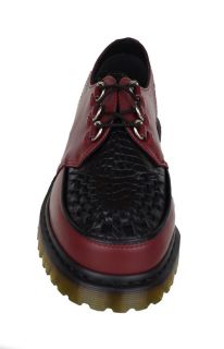 Dr Martens Mens Shoes Ramsey Red Black Leather 10491601 Sz 12 M