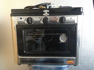 Gourmet Propane Oven Stove Vintage Travel Trailer Tear Drop Tail Gate