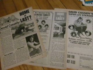 David Cassidy, Vintage Clipping, Partridge Family, Home At Last