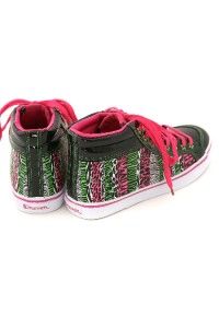 draven punk pink high top animal stripe shoes size 6