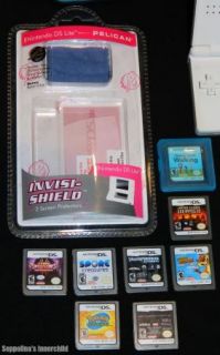 Nintendo DS Lite White Handheld System 13 Game Bundle