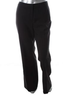 Tahari New Hazel Black Pinstripe Flat Front Dress Pants 16 BHFO