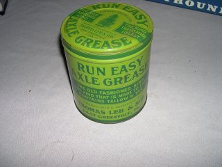 Old Thomas Leh Son East Greenville PA Axle Grease Tin Can