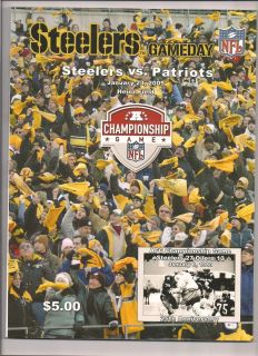 NFL PITTSBURGH STEELERS BEN ROETHLISBERGER 2005 AFC CHAMPIONSHIP