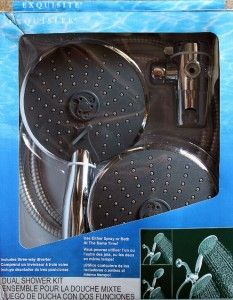 Pulstar Dual Head Massage Shower Kit with 3 Function Showerhead and