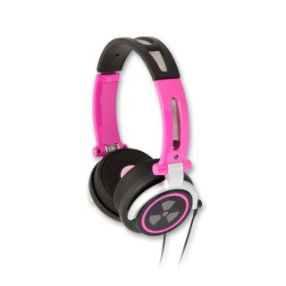 iFrogz EarPollution CS40 Pink Black Over the Head Headphones deep bass