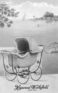 BEST Antique Victorian Era Heywood Wakefield Wicker & Oak Chair with