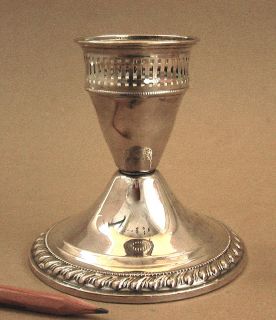 DUCHIN Creation STERLING SILVER Candlestick CANDLE HOLDER Pierced