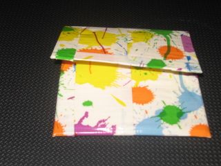 Handmade Duck Brand Duct Tape Small Wallet Coin Purse Pocket Paint