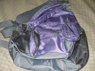 Eastsport Purple Gray Sideback Handle Phone Purse Bag