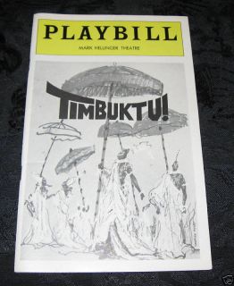 Playbill Timbuktu Eartha Kitt Melba Moore Gilbert Pric