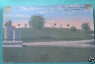 East McKeesport PA Grandview Cemetery Stones 1921 PC
