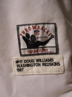  Throwback NFL Authentics 17 Doug Williams Washington Redskins
