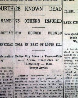 East St. Louis RACE RIOTS Negroes Lynch MOBS Kill Many Negroes 1917