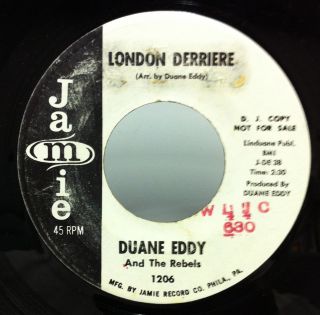 Duane Eddy The Avenger London Derriere 7 Mint 45 Jamie 1206 WL Promo