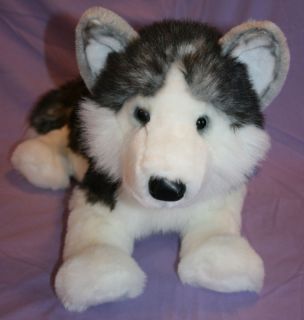  large BIG 19 8 tail plush HUSKY stuffed animal DOG Douglas Cuddle Toy