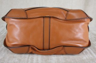 Burberry Dutton Tan Brown Leather Shoulder Bag Belted Purse $1295