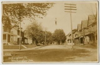 RPPC Downingtown PA Washington Ave Residential Homes Horse Buggy 1911