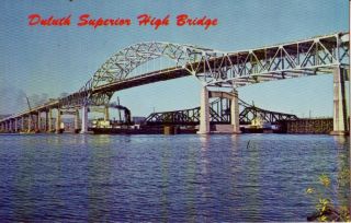Postcard Duluth Superior High Bridge MN
