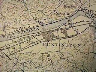 1898 West Virginia Map Huntington Radnor 1st Edition