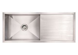  WHNCM4019 Stainless Steel 40 Single Kitchen Sink w Drainboard
