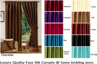 Next Faux Silk Lined Ready Made Curtains 46 66 90