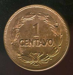 Ecuador RARE Wonderful 1 Cent 1928 Coin Mint Uncirculat