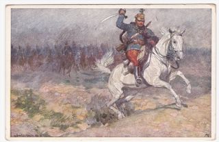 Bkwi 685 8 Soldier on Horse Ludwig Koch Artist Signed Postcard