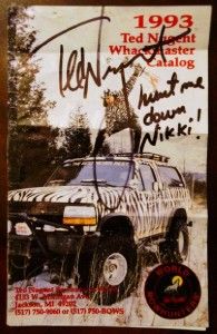 ted nugent autographed bowhunter magazine