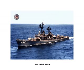 USS Edson DD 946 US Naval Destroyer USN Navy SHIP Print